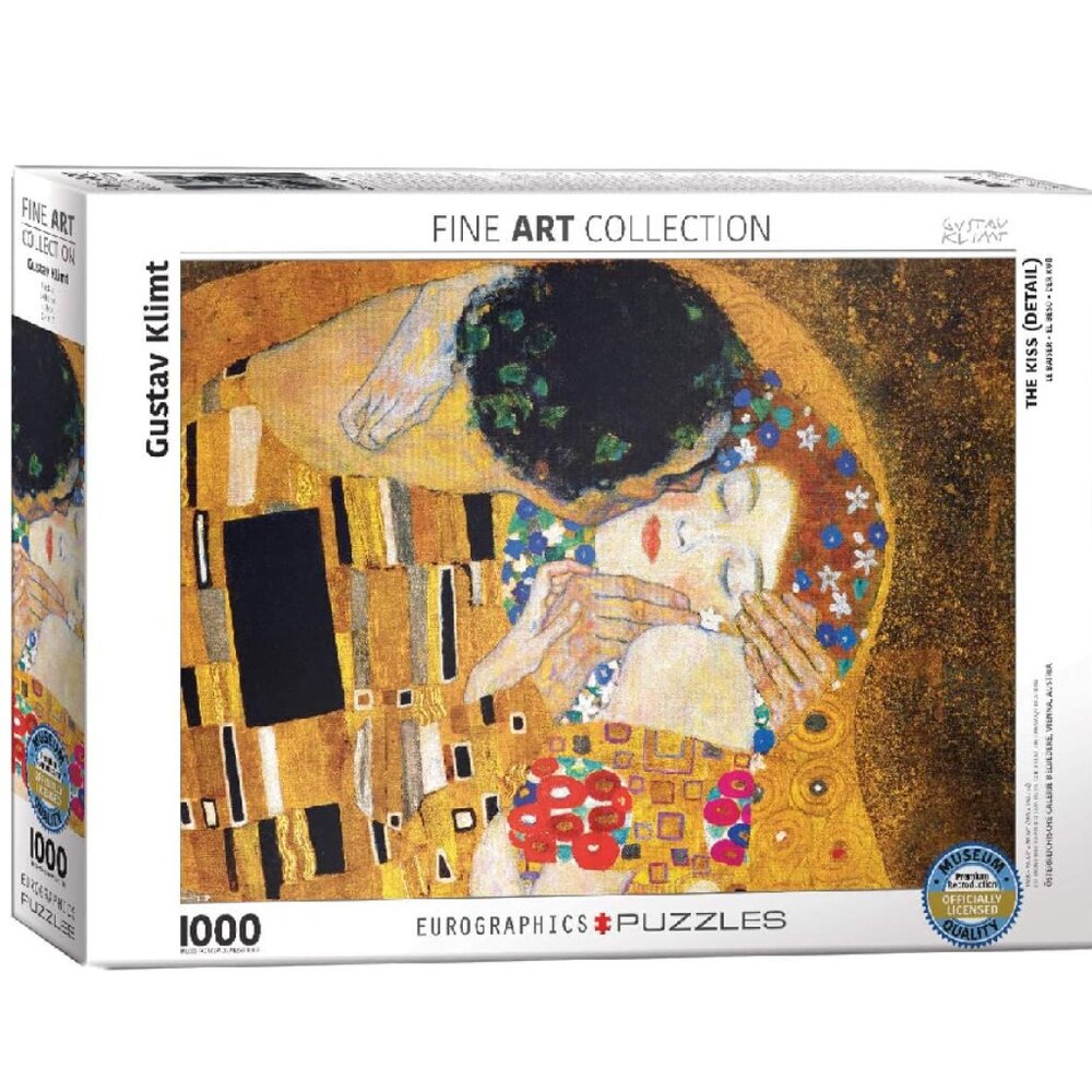 Eurographics 1000pcs Adult Puzzle - The Kiss (Detail) by Gustav Klimt New In Box